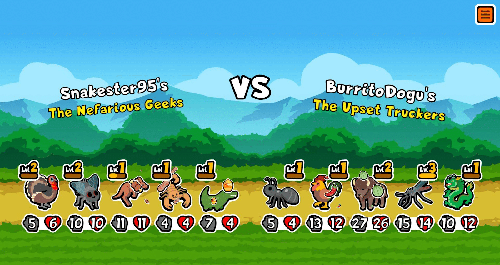 match up in super auto pets