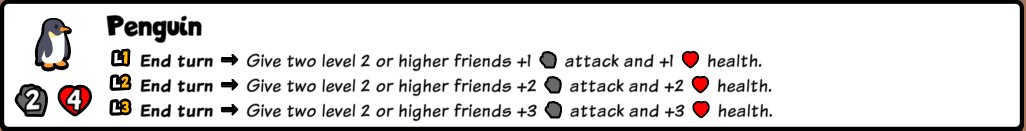 You can see how a pet's ability changes at each level
