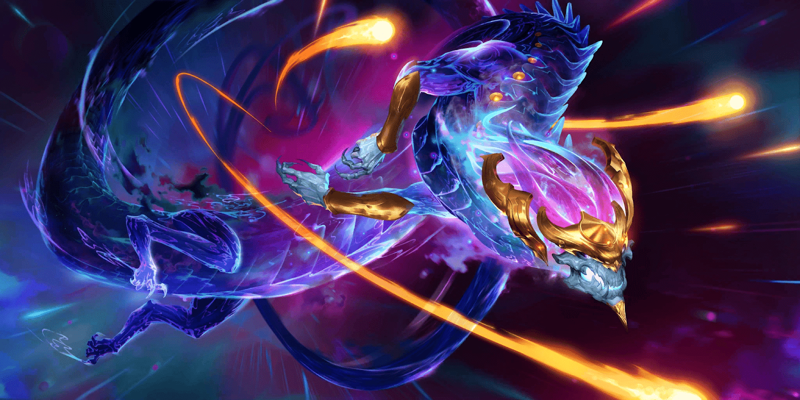 Aurelion Sol's extended art from Level 1 of his card.