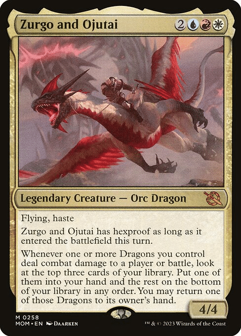 Zurgo and Ojutai. Illustrated by Daarken.